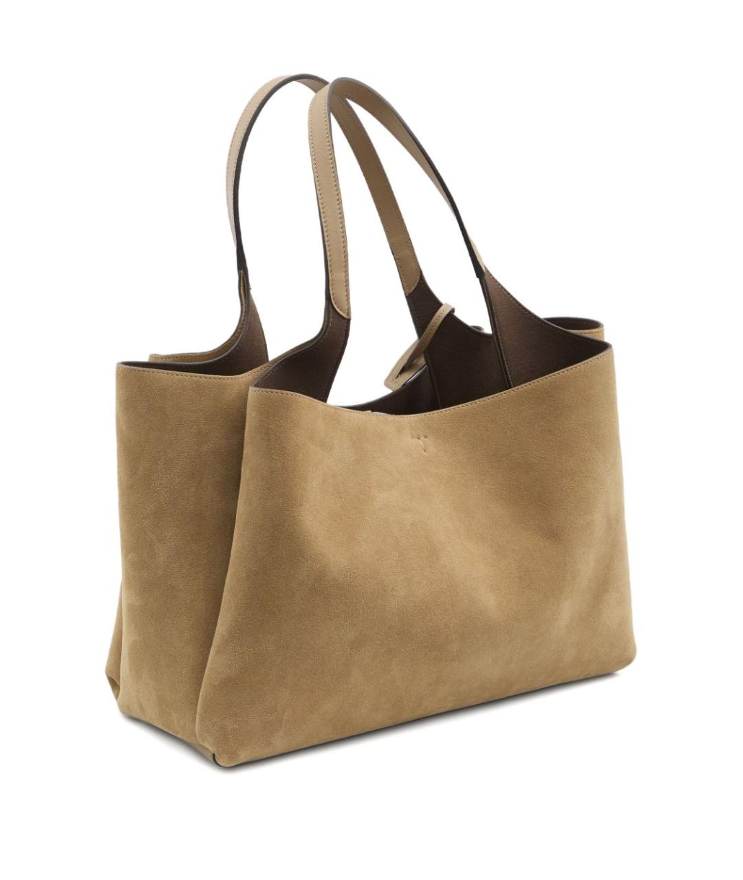 TOD'S Коричневая замшевая сумка тоут, фото 1