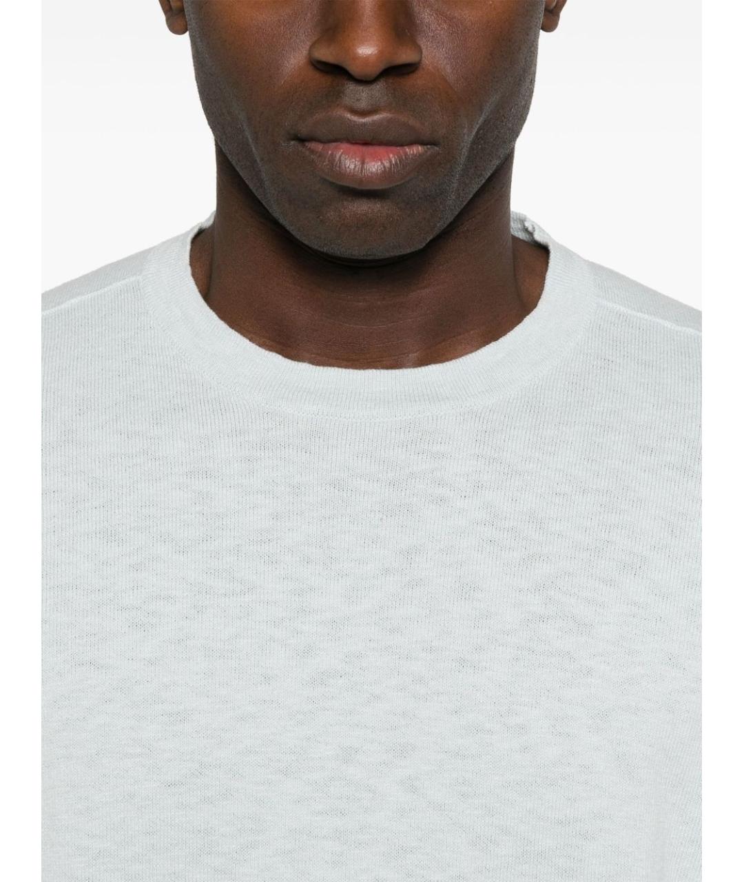 STONE ISLAND Голубой хлопковый джемпер / свитер, фото 4
