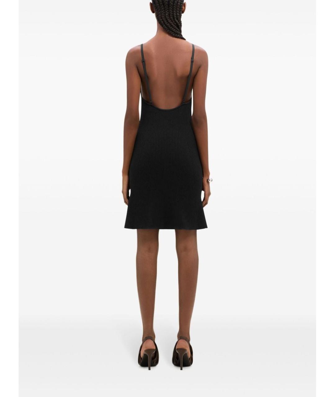 COURREGES Черное вискозное повседневное платье, фото 4