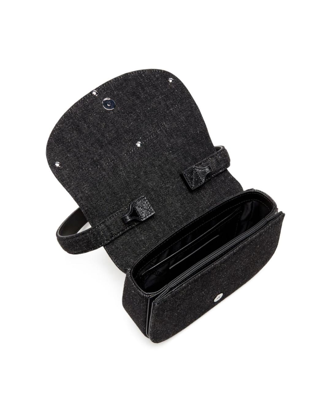 DIESEL Черная кожаная сумка с короткими ручками, фото 4