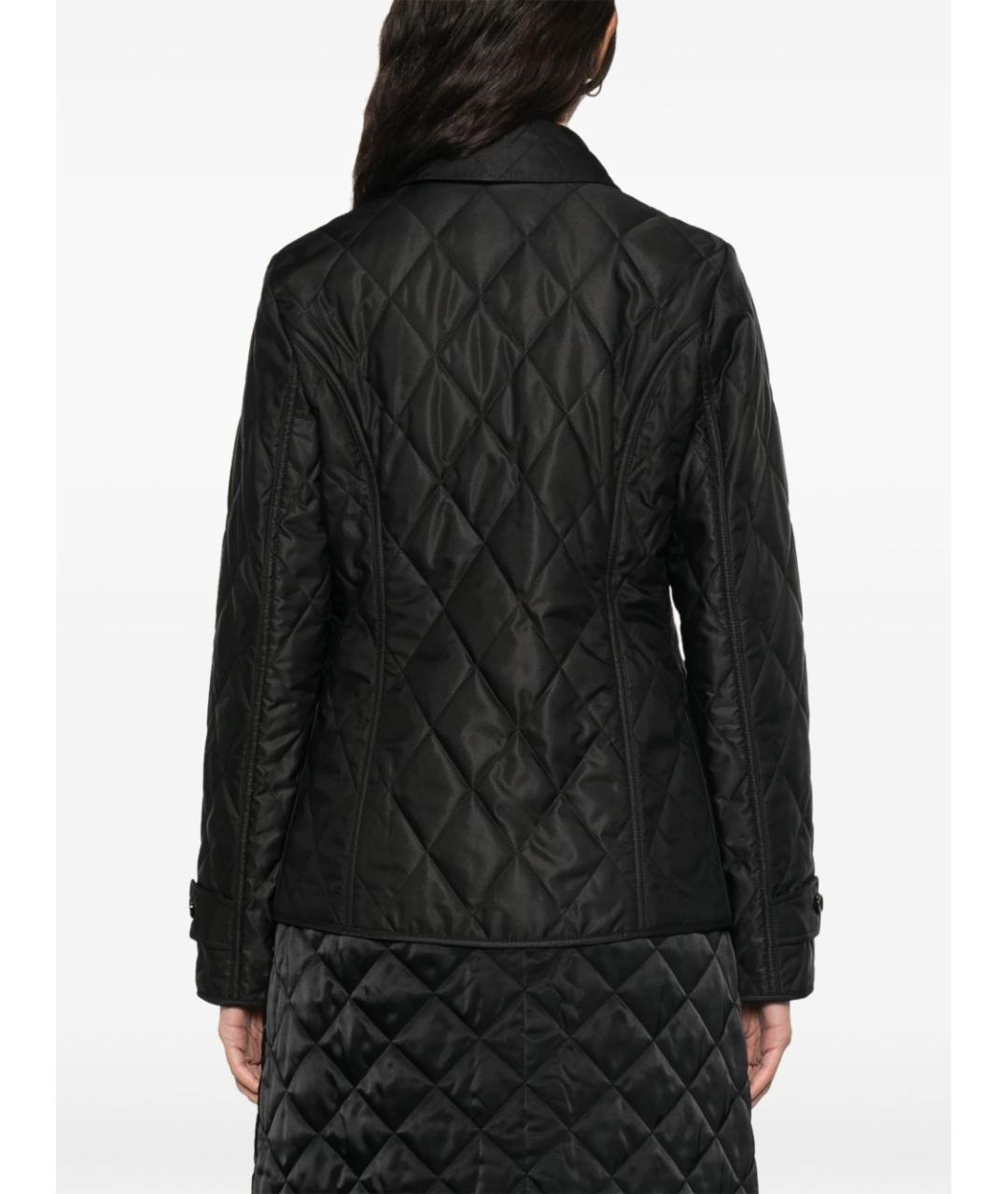BURBERRY Черная полиэстеровая куртка, фото 4