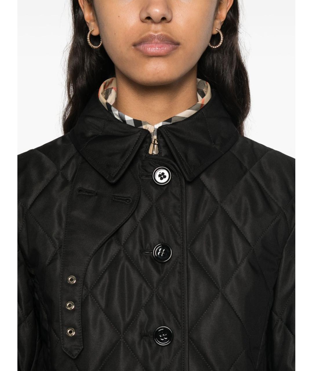 BURBERRY Черная полиэстеровая куртка, фото 2