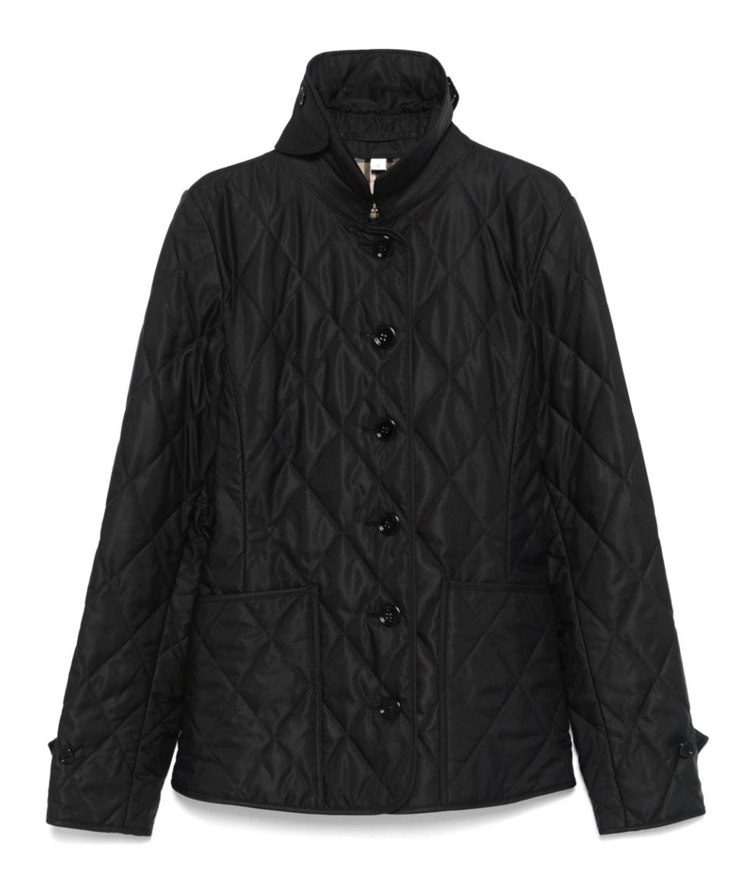 BURBERRY Черная полиэстеровая куртка, фото 1