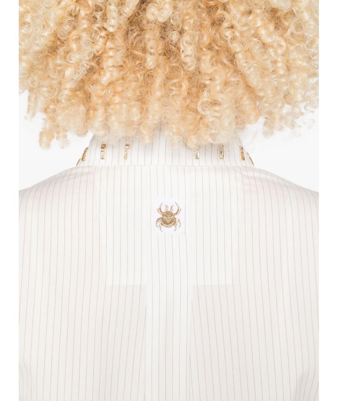 TRAME AUREE Белая хлопковая рубашка, фото 5