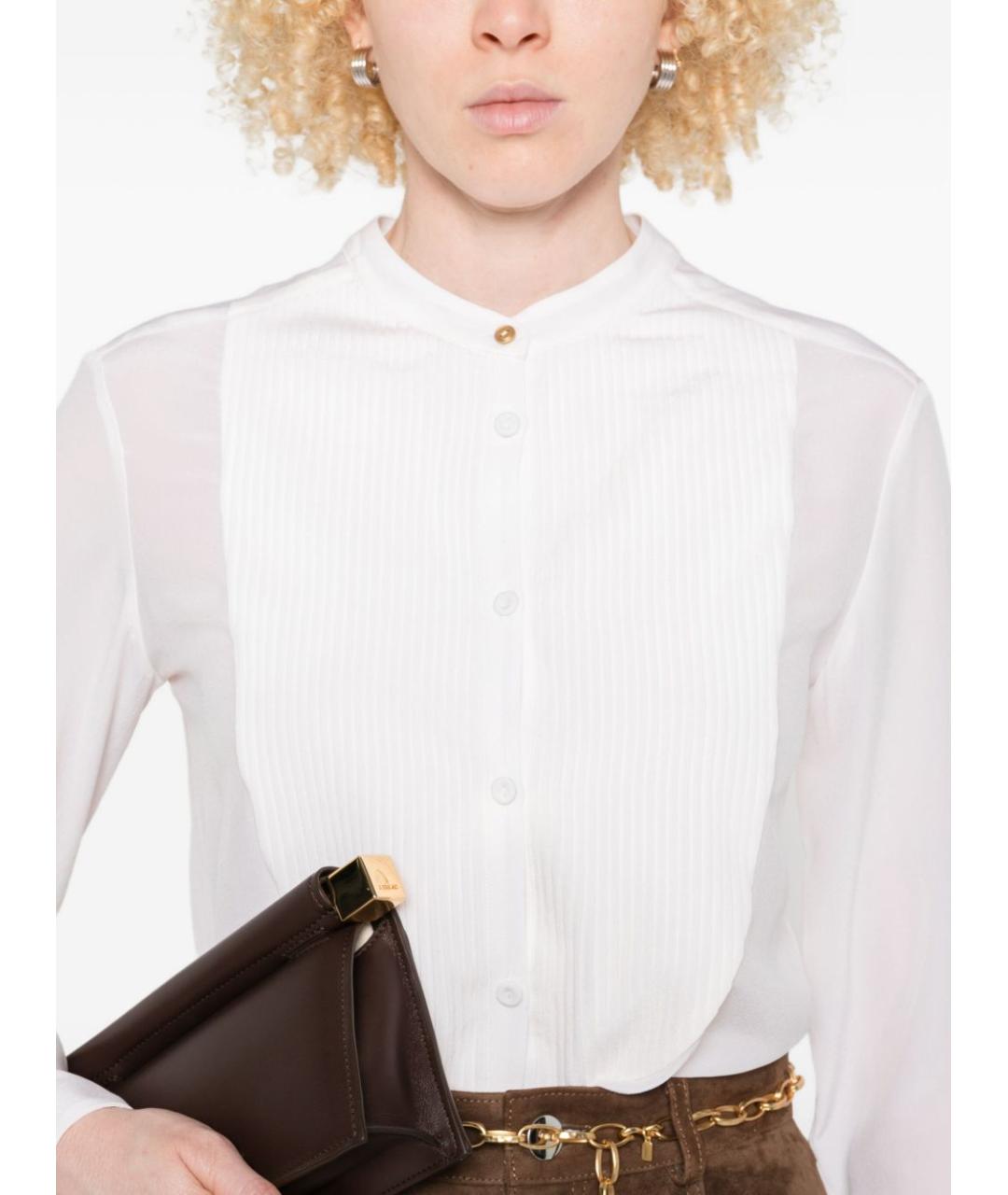 TRAME AUREE Белая шелковая рубашка, фото 3