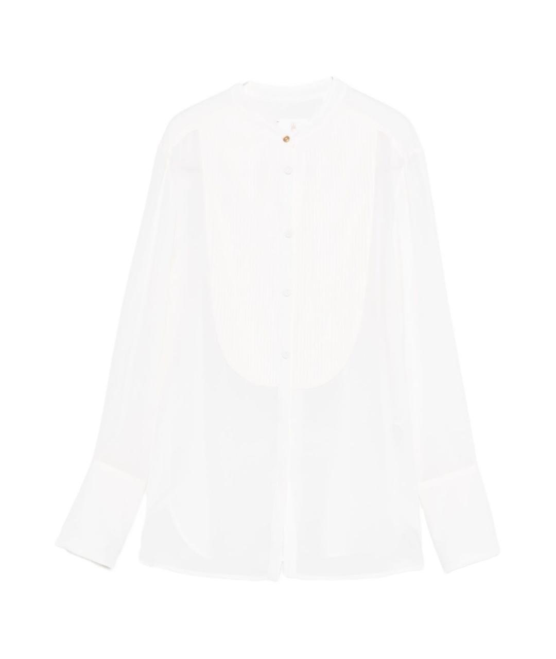 TRAME AUREE Белая шелковая рубашка, фото 1