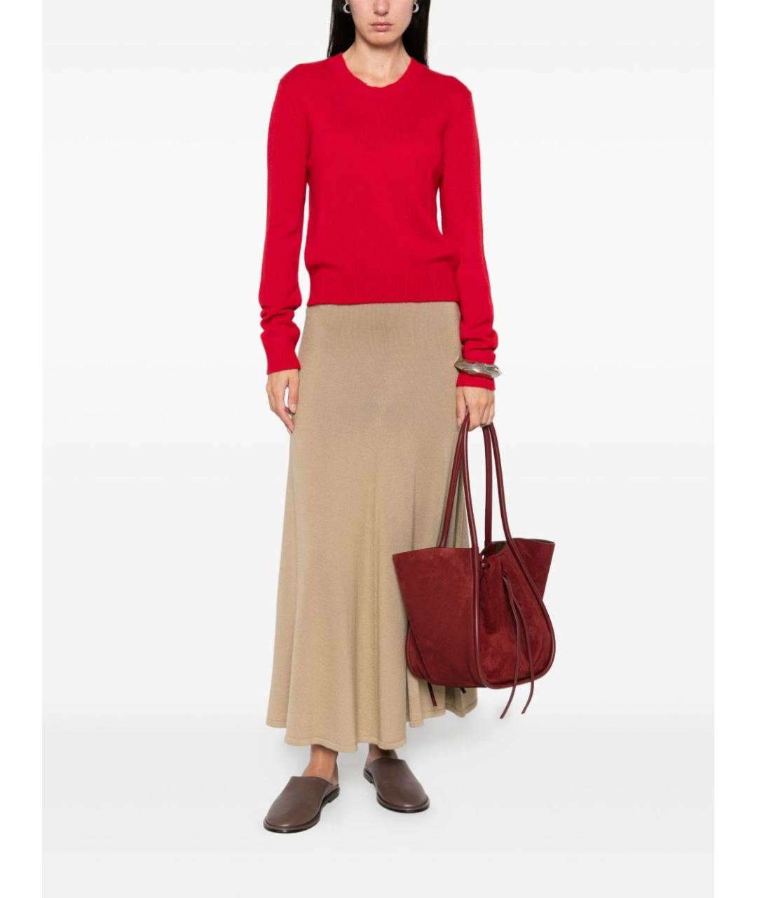 LISA YANG Красный кашемировый джемпер / свитер, фото 3