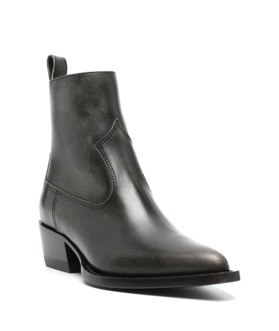 GOLDEN GOOSE DELUXE BRAND Черные кожаные сапоги, фото 4