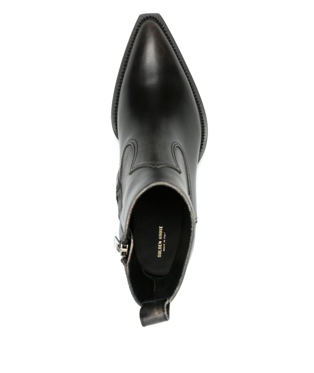 GOLDEN GOOSE DELUXE BRAND Черные кожаные сапоги, фото 3