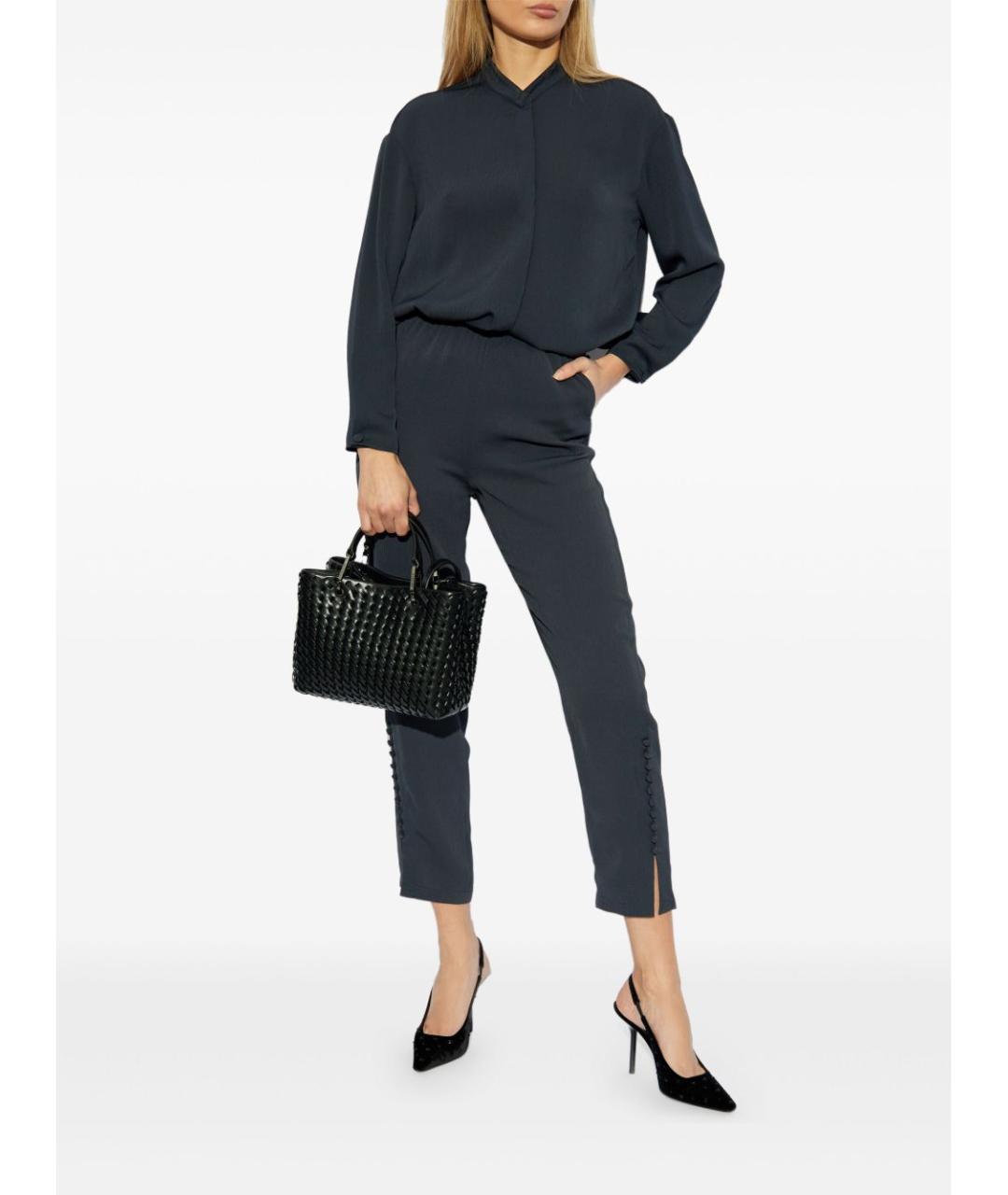 EMPORIO ARMANI Синяя полиэстеровая рубашка, фото 4