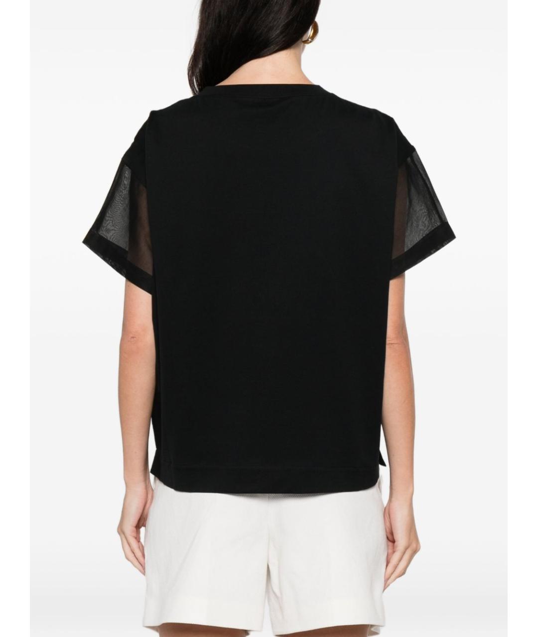 BRUNELLO CUCINELLI Черная хлопковая футболка, фото 2