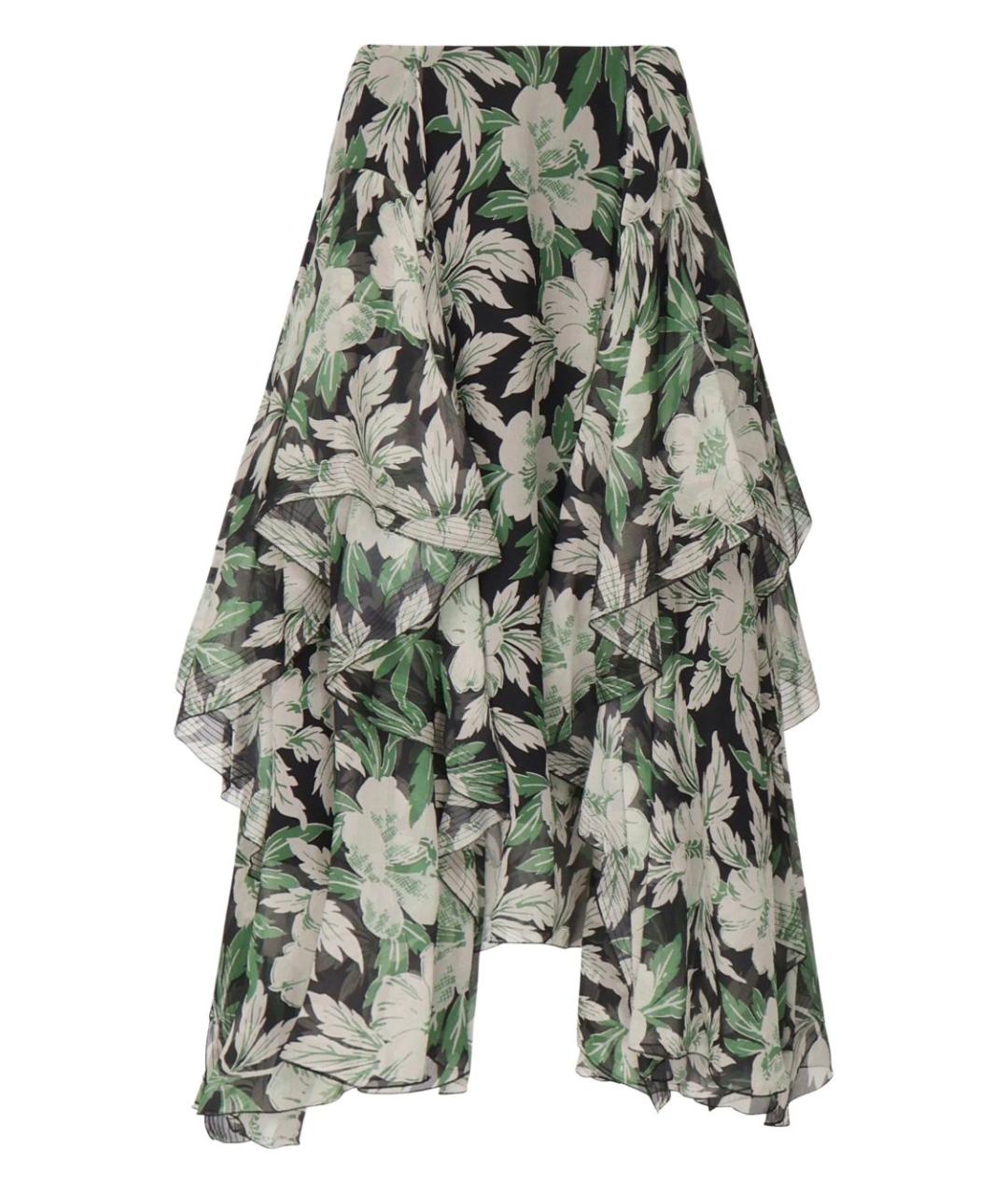 LOEWE Мульти шелковая юбка миди, фото 1