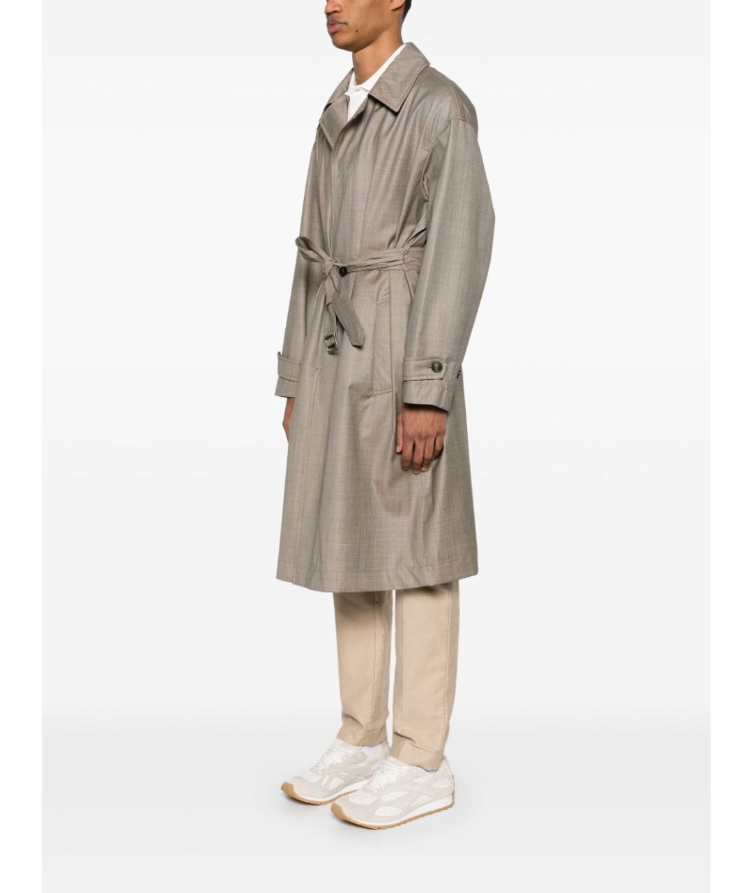 EMPORIO ARMANI Бежевое шерстяное пальто, фото 2