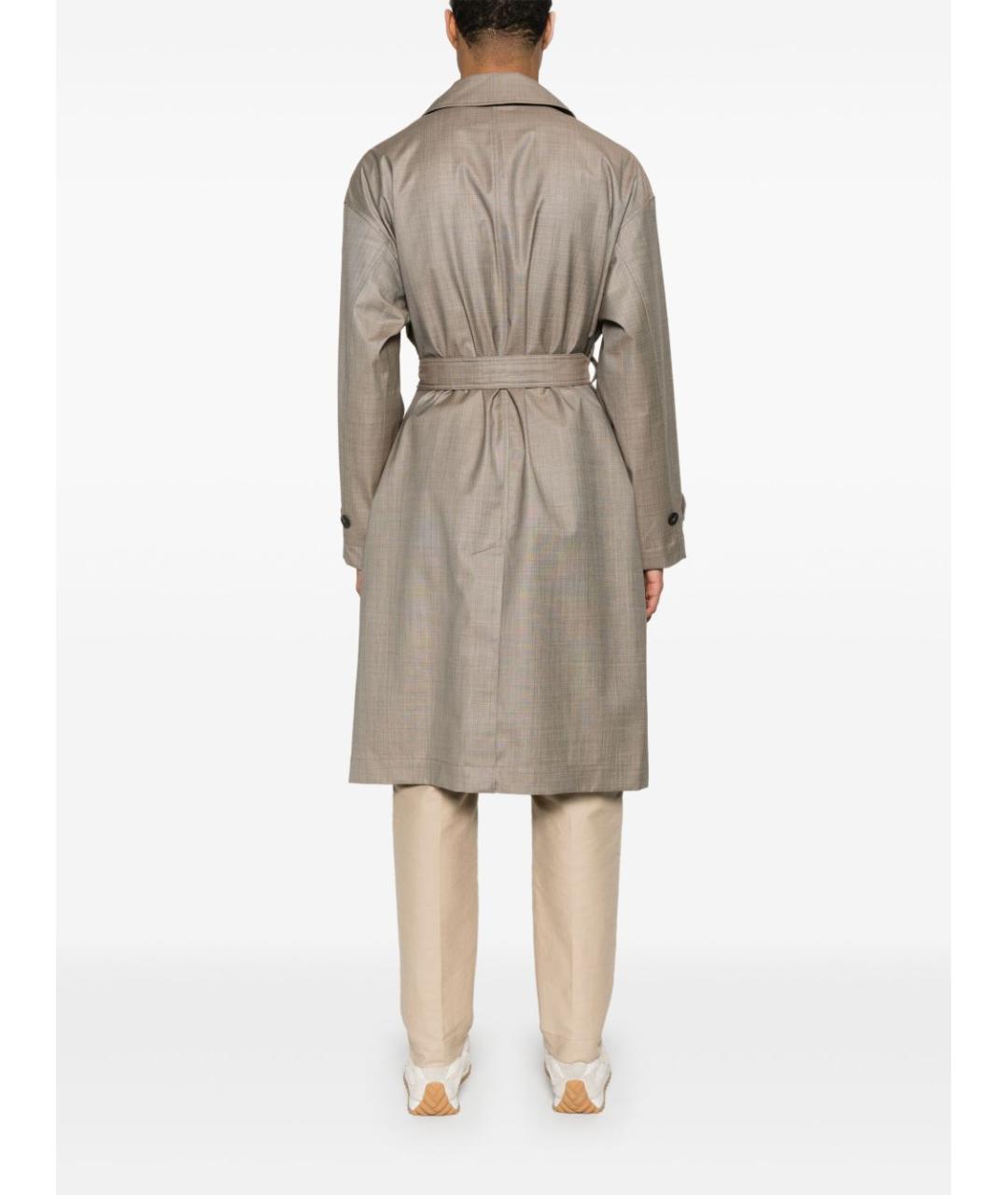 EMPORIO ARMANI Бежевое шерстяное пальто, фото 5