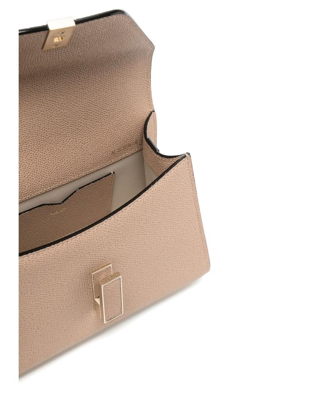 VALEXTRA Бежевая кожаная сумка тоут, фото 3