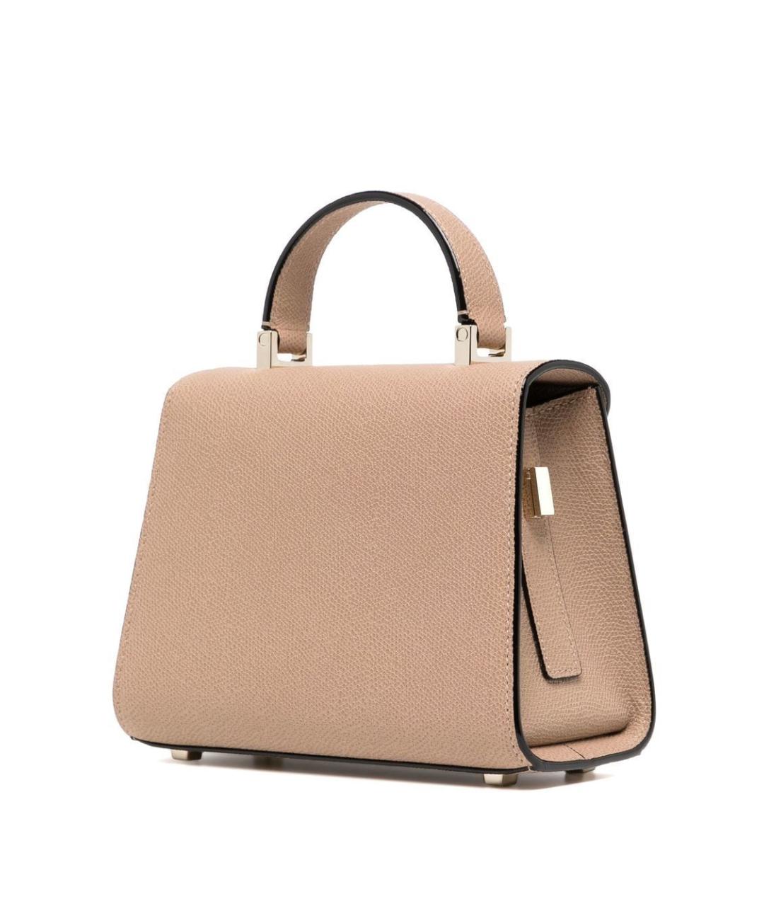 VALEXTRA Бежевая кожаная сумка тоут, фото 5