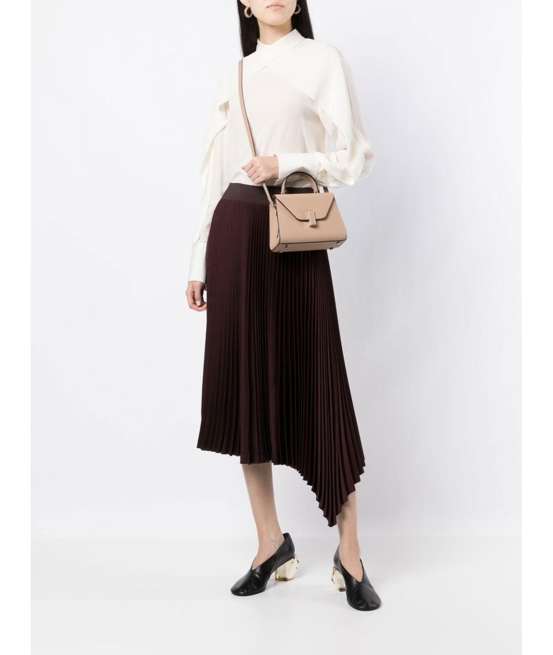 VALEXTRA Бежевая кожаная сумка тоут, фото 4