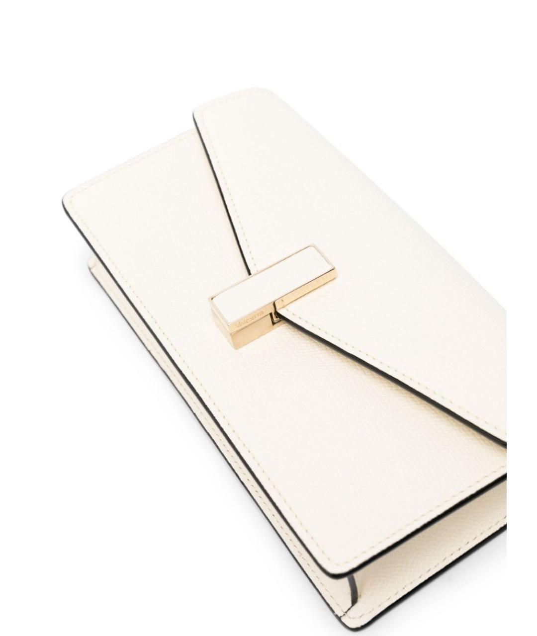 VALEXTRA Белая кожаная сумка через плечо, фото 3