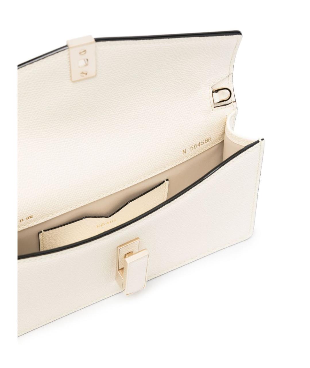 VALEXTRA Белая кожаная сумка через плечо, фото 2