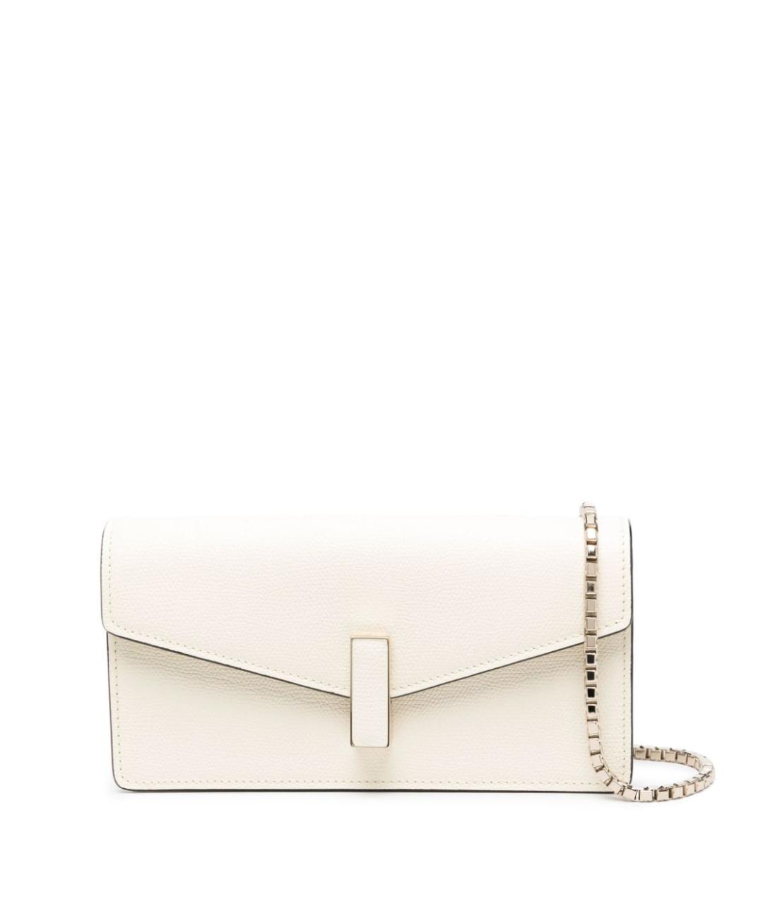 VALEXTRA Белая кожаная сумка через плечо, фото 1
