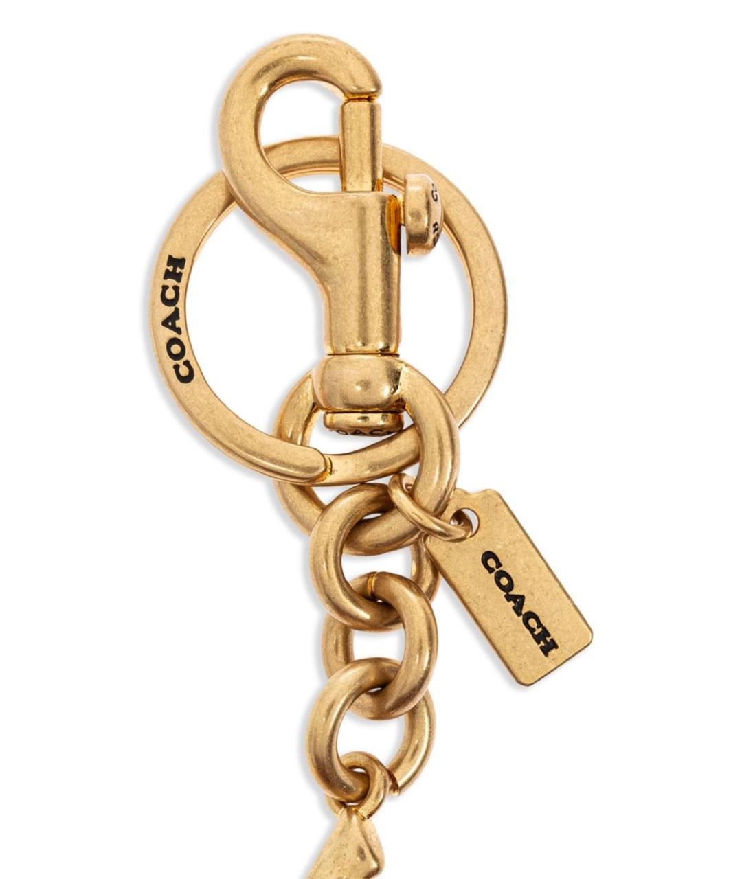 COACH Золотой брелок, фото 3