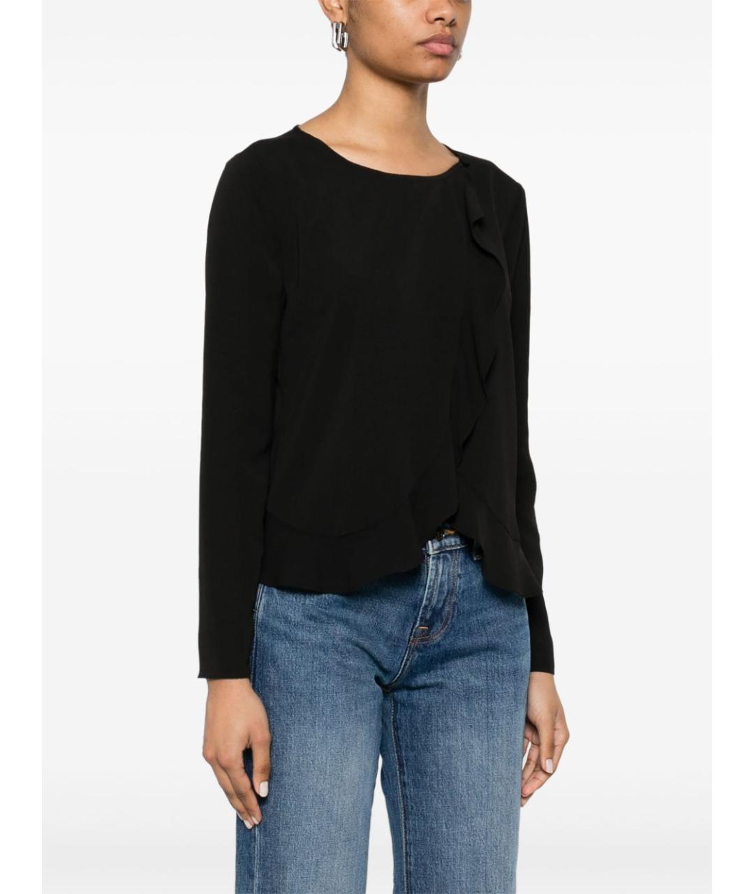 EMPORIO ARMANI Черный хлопковый жакет/пиджак, фото 4