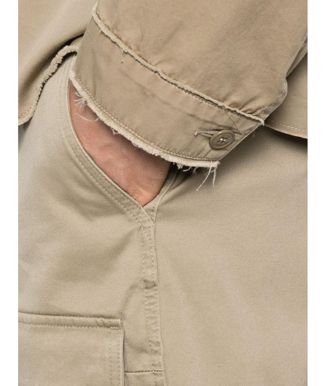 CELINE Бежевые хлопковые шорты, фото 3