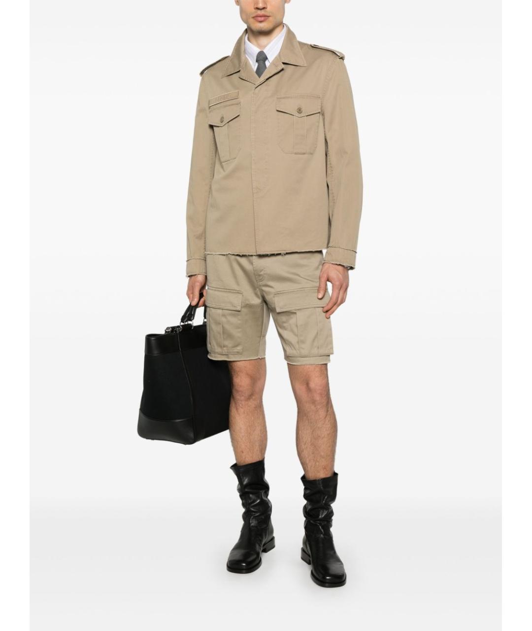 CELINE Бежевые хлопковые шорты, фото 5