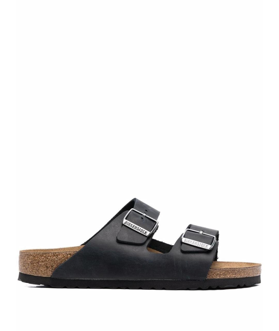 BIRKENSTOCK Черные кожаные сандалии, фото 1
