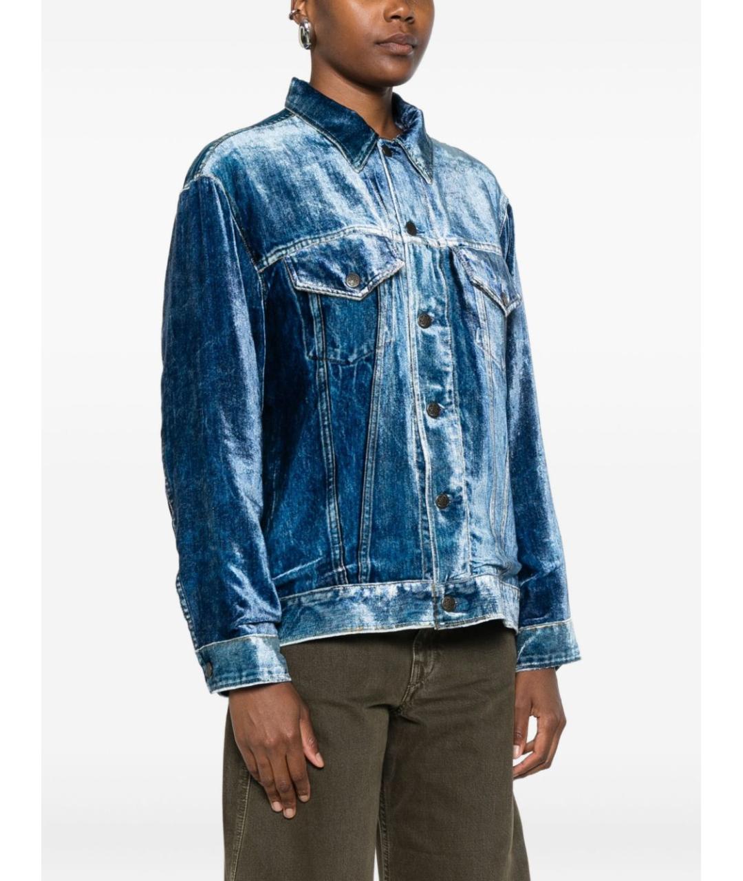 PIERRE LOUIS MASCIA Синяя хлопковая куртка, фото 4