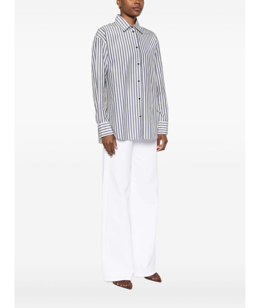 FORTE FORTE Синяя хлопковая рубашка, фото 2