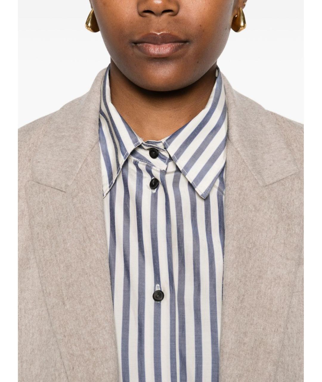 FORTE FORTE Синяя хлопковая рубашка, фото 5