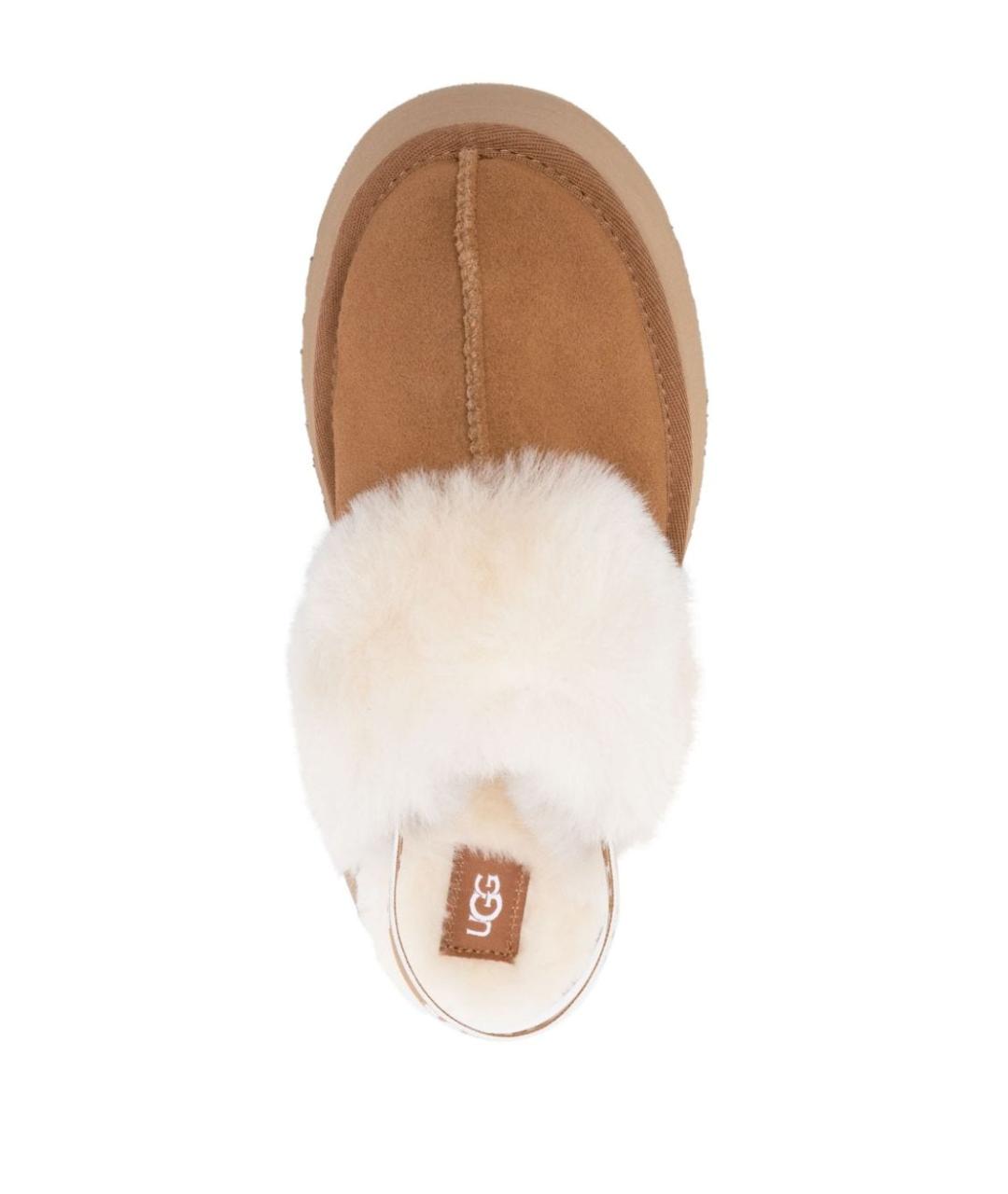 UGG AUSTRALIA Бежевые кожаные сабо, фото 3