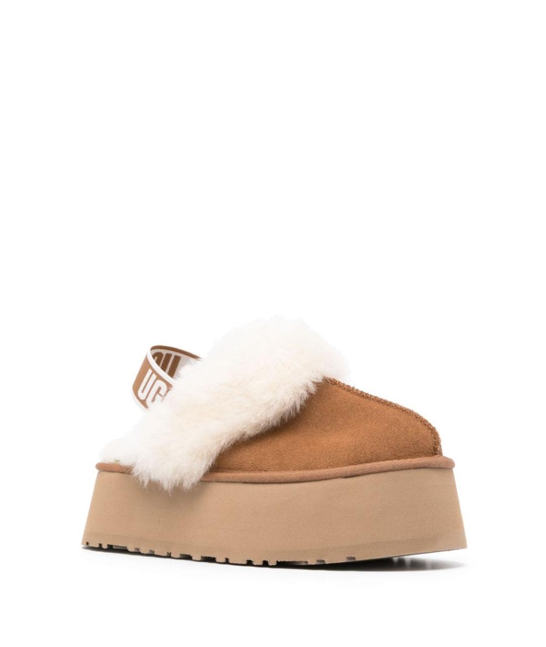 UGG AUSTRALIA Бежевые кожаные сабо, фото 2