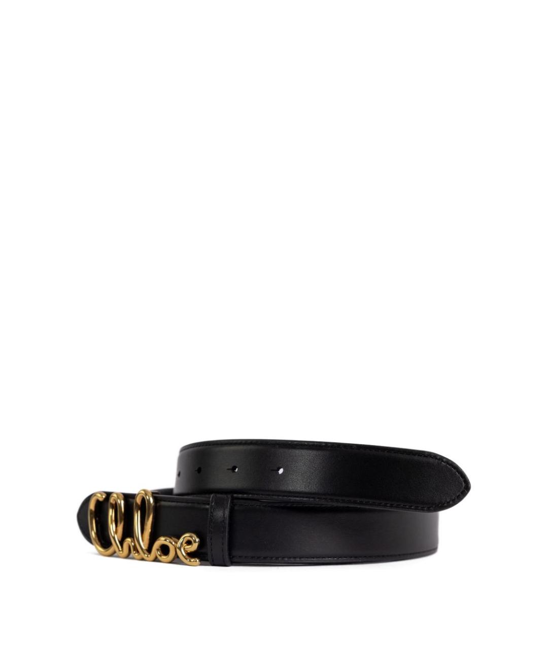 CHLOE Черный кожаный ремень, фото 2