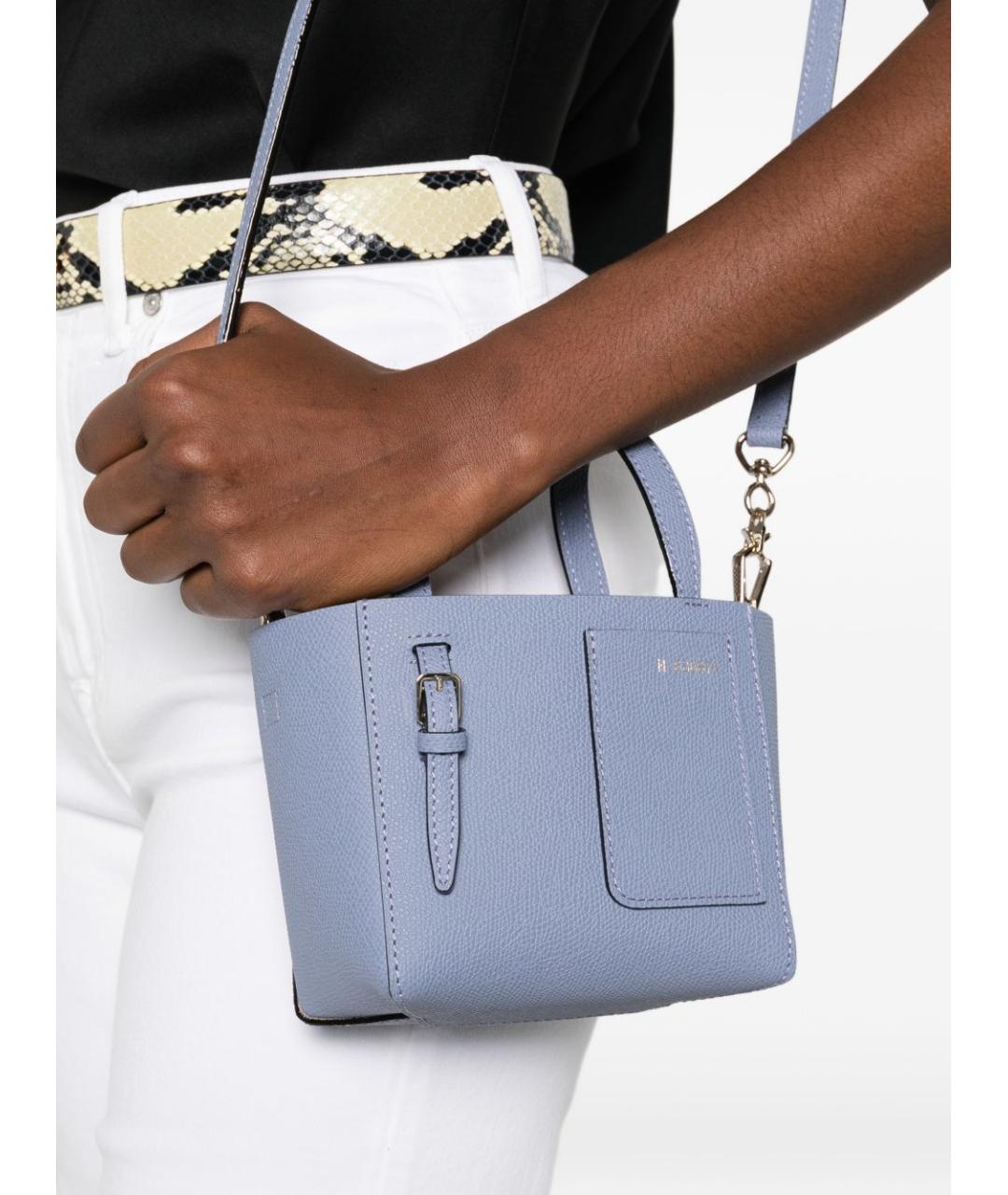 VALEXTRA Синяя сумка через плечо, фото 3