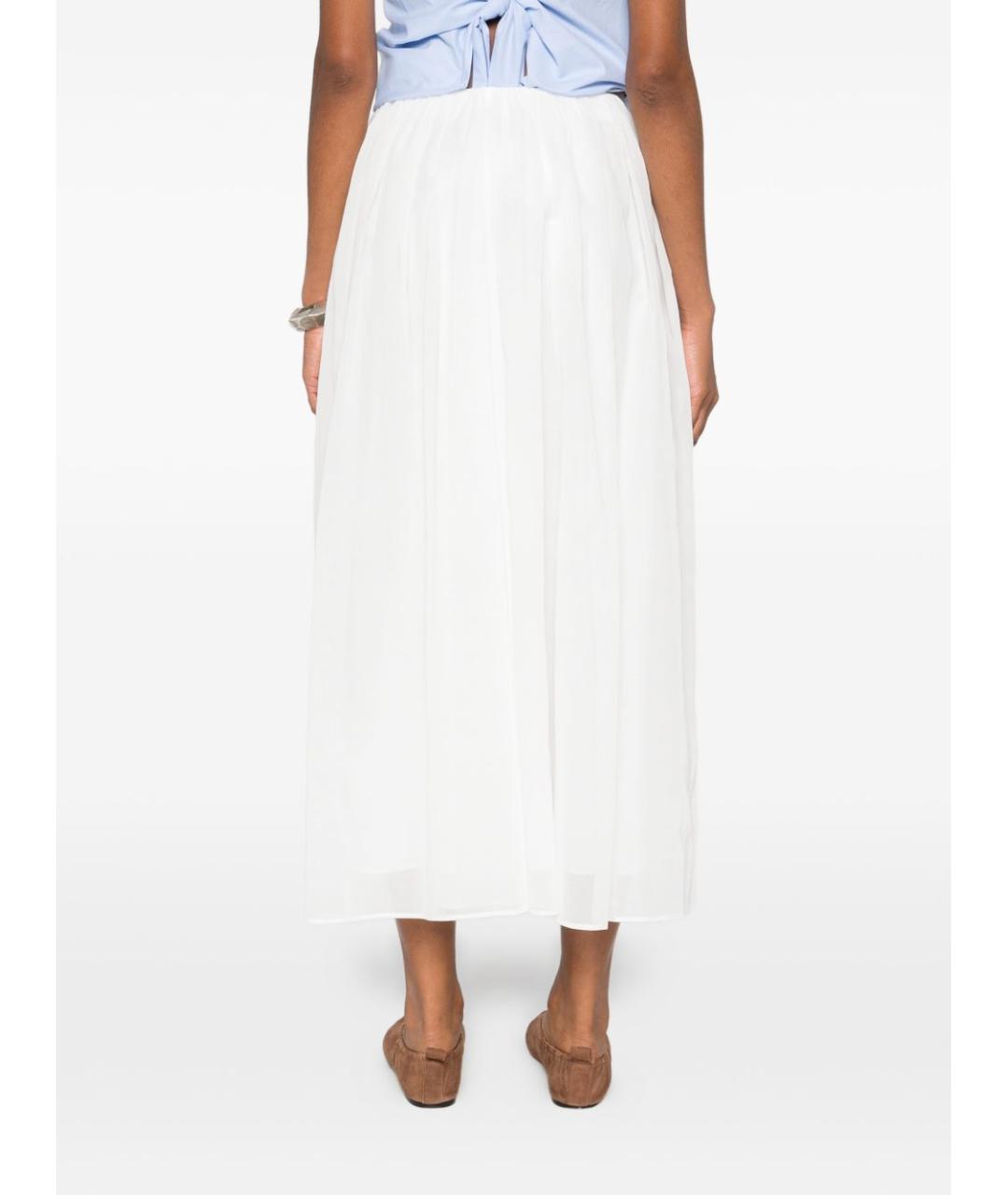 BRUNELLO CUCINELLI Белая хлопковая юбка макси, фото 4