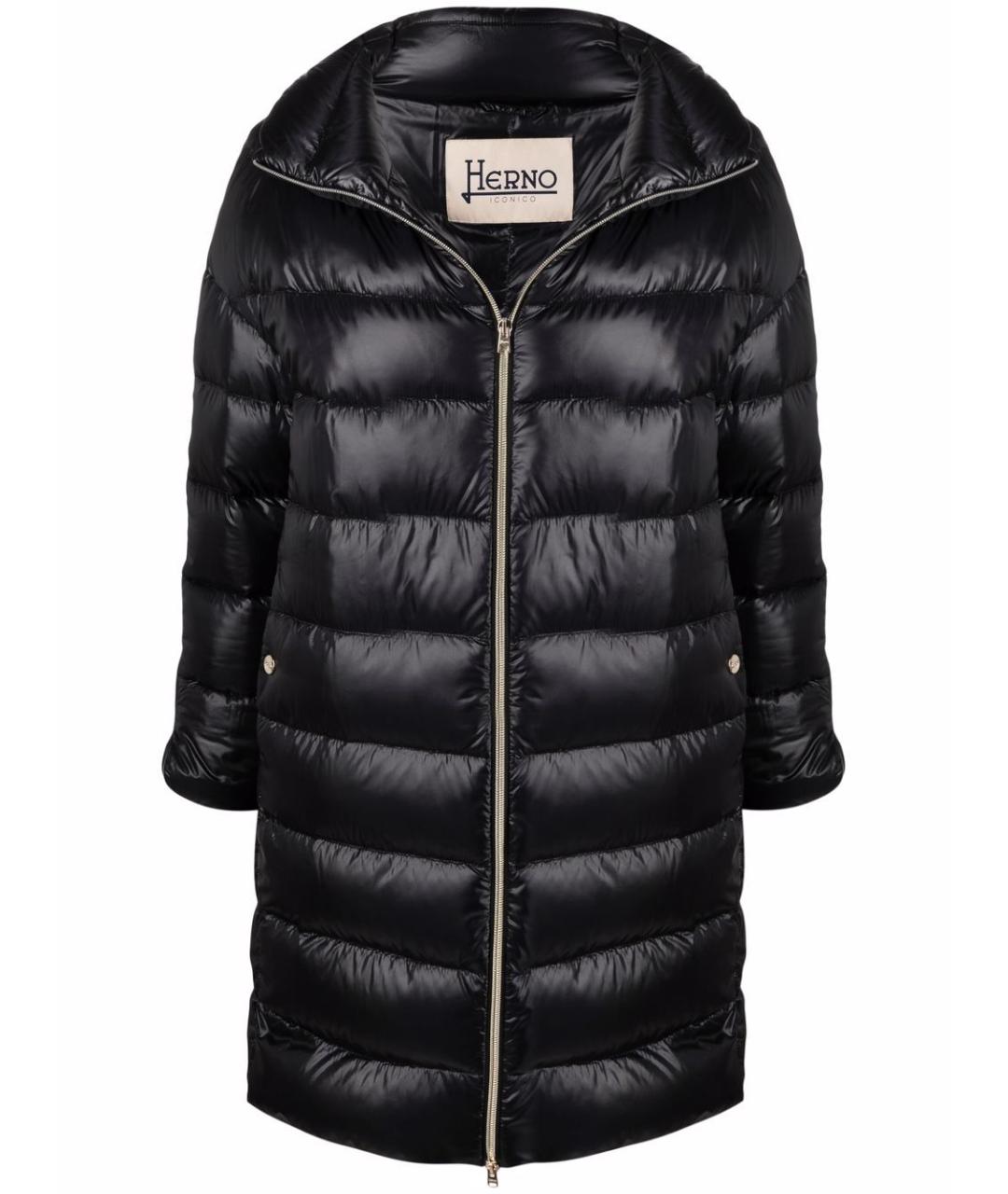 HERNO Черная полиамидовая куртка, фото 1
