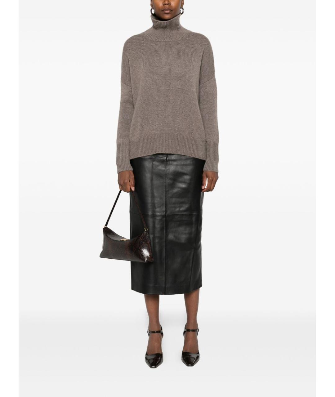 LISA YANG Коричневый кашемировый джемпер / свитер, фото 2