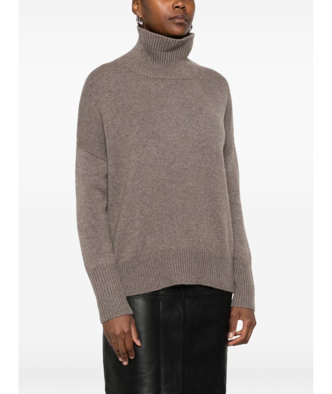 LISA YANG Коричневый кашемировый джемпер / свитер, фото 4