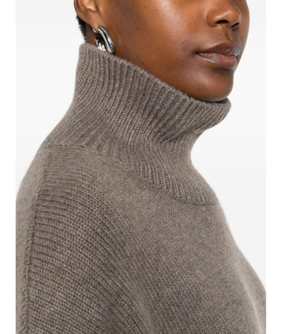 LISA YANG Коричневый кашемировый джемпер / свитер, фото 3