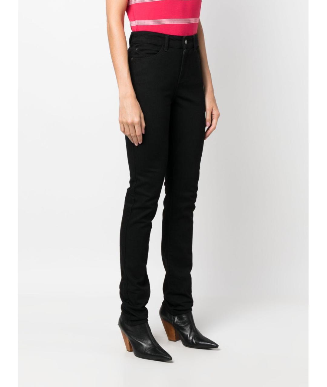 EMPORIO ARMANI Черные хлопковые джинсы слим, фото 4