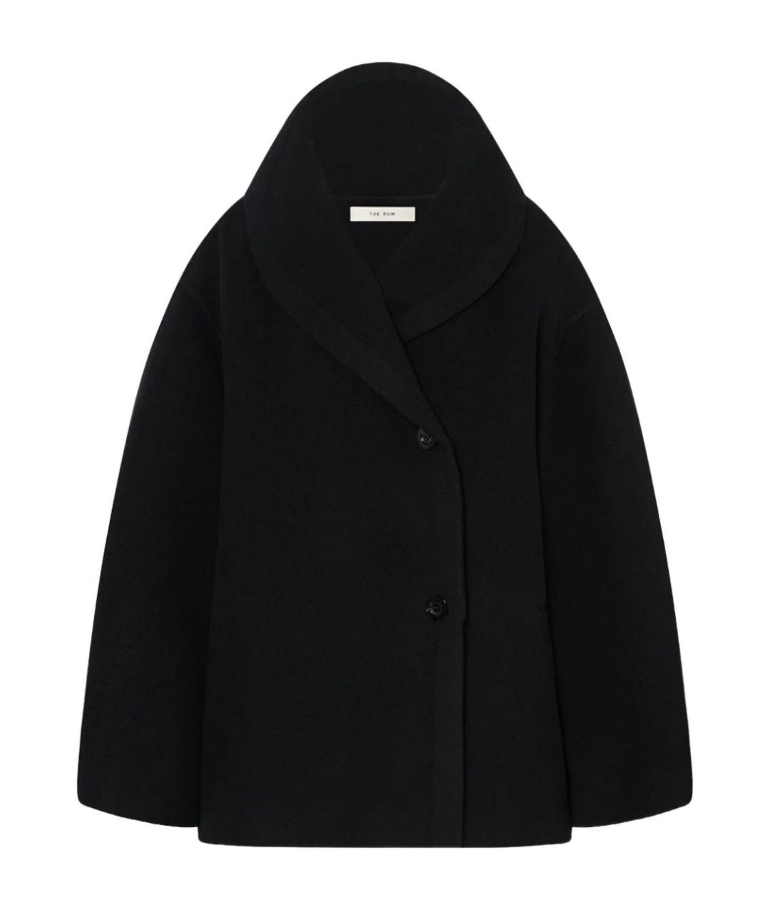 THE ROW Черное шерстяное пальто, фото 1