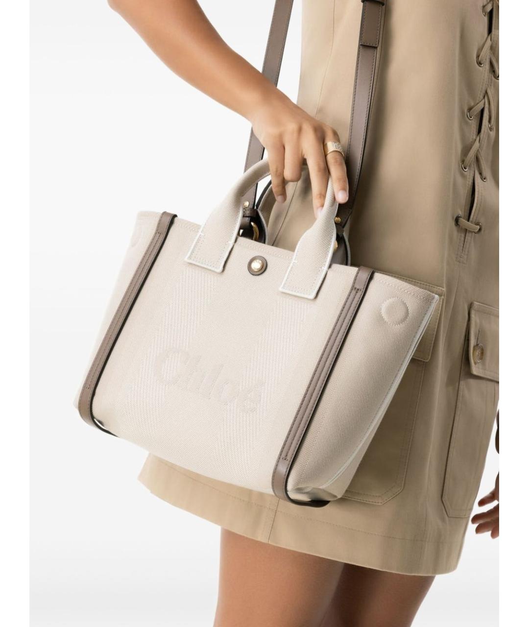 CHLOE Бежевая сумка тоут, фото 2