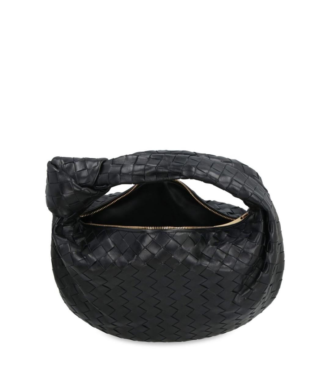 BOTTEGA VENETA Черная кожаная сумка через плечо, фото 4