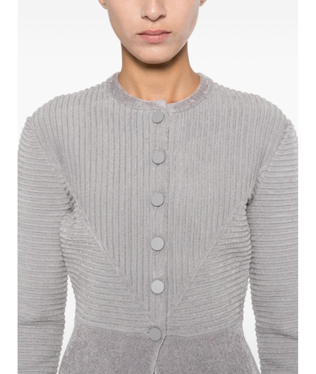 EMPORIO ARMANI Серебрянный полиэстеровый жакет/пиджак, фото 2