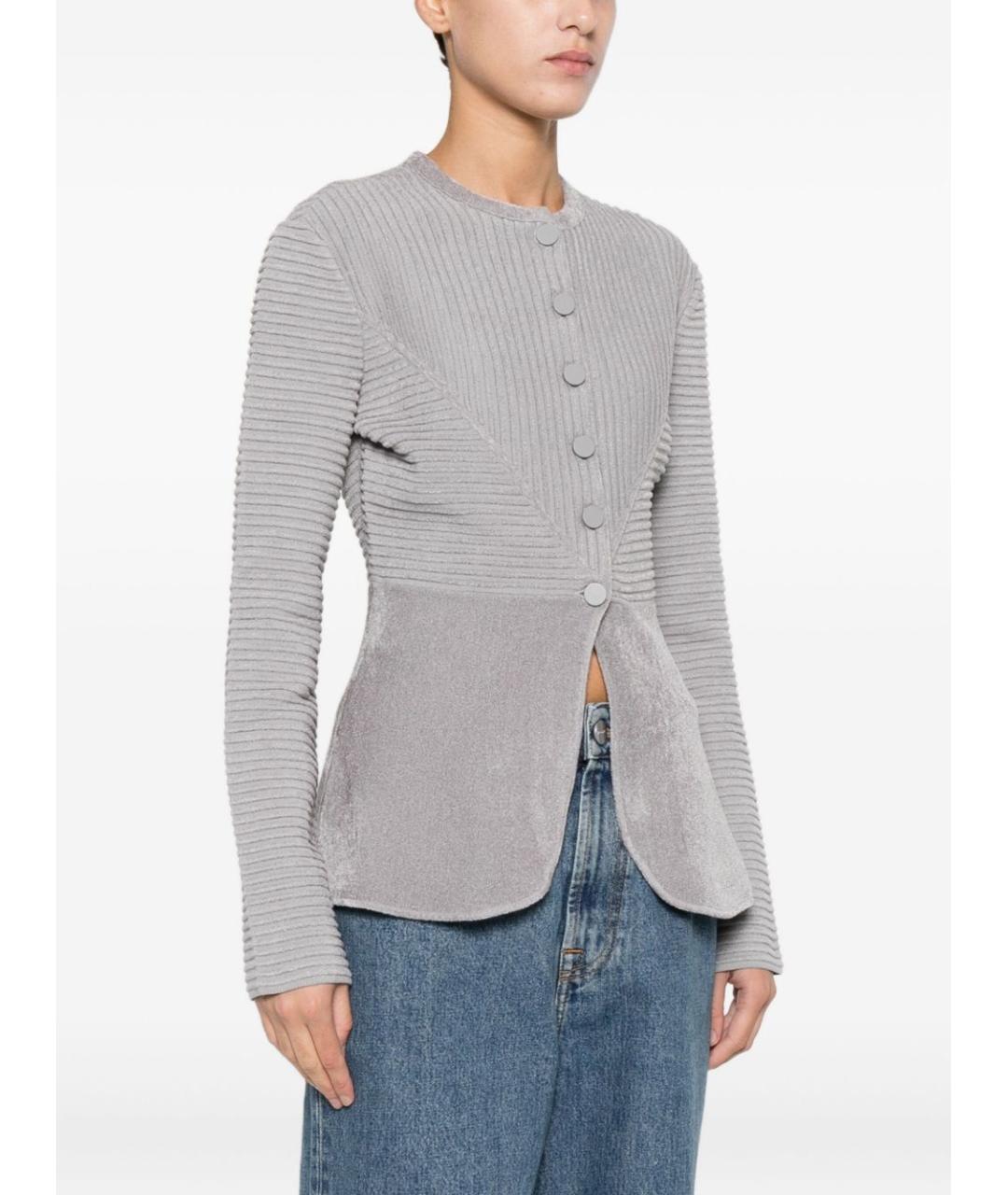 EMPORIO ARMANI Серебрянный полиэстеровый жакет/пиджак, фото 3