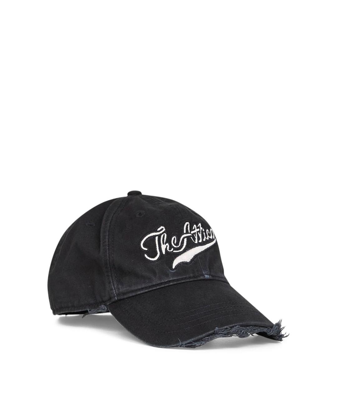 THE ATTICO Черная хлопковая кепка, фото 2