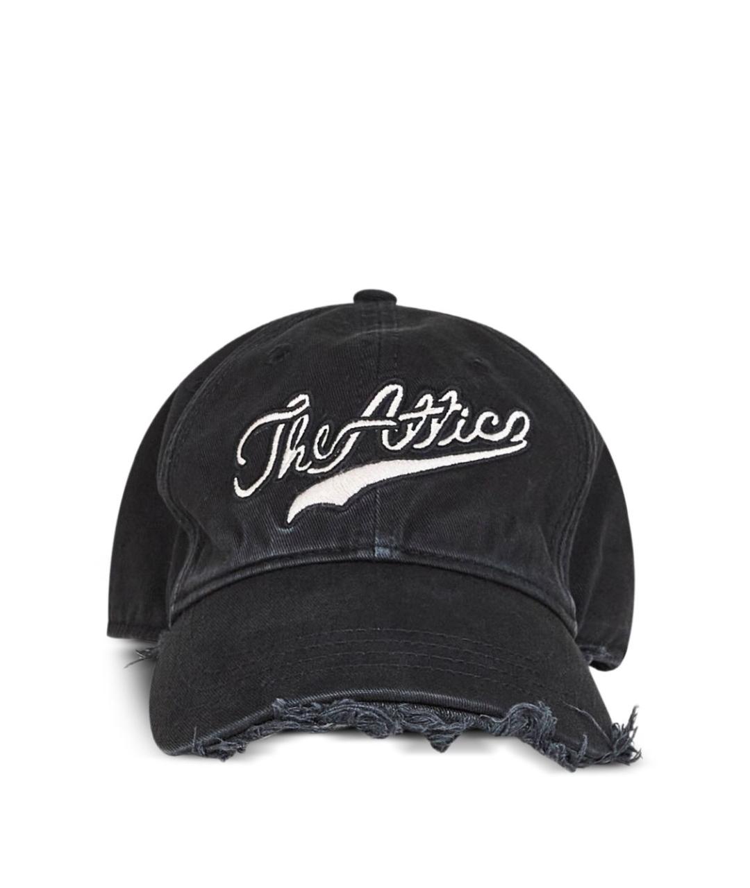 THE ATTICO Черная хлопковая кепка, фото 1