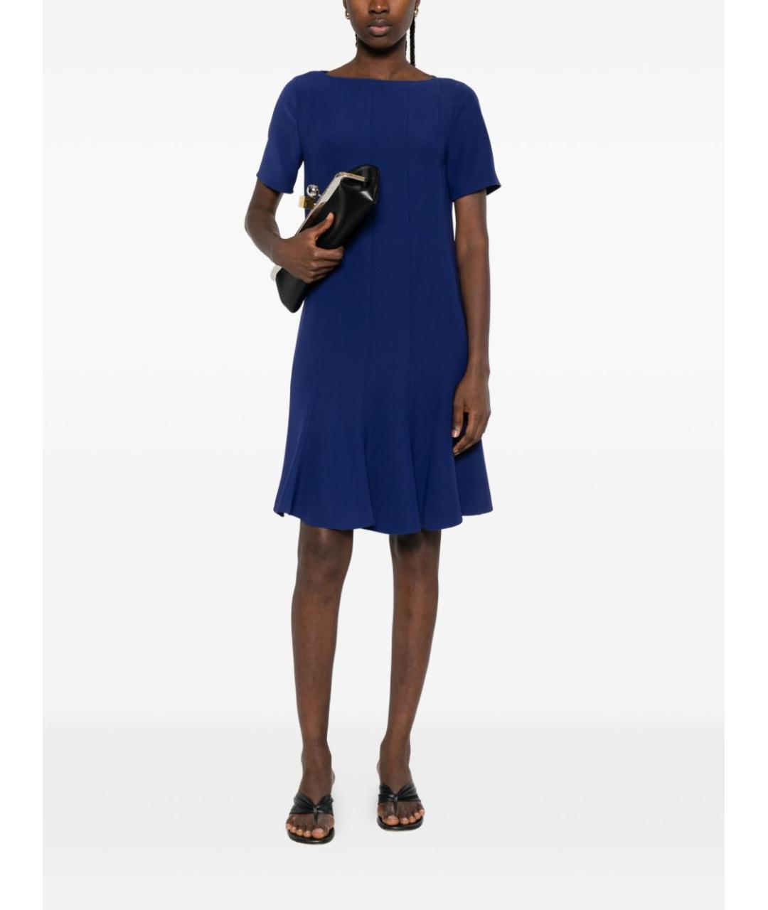 EMPORIO ARMANI Синее полиэстеровое платье, фото 3